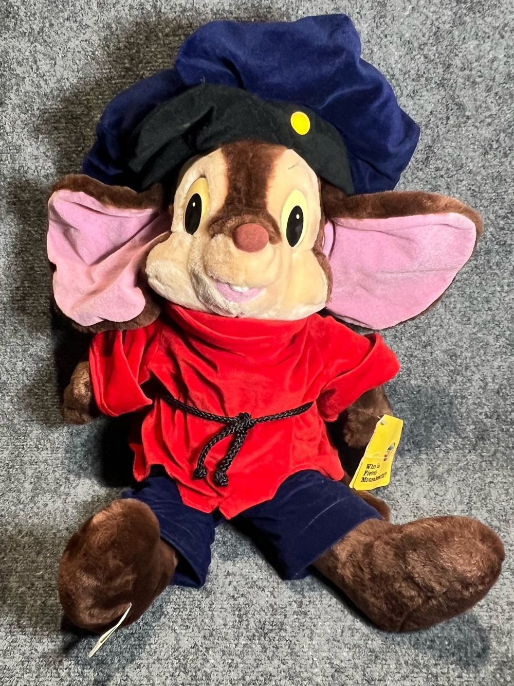 Vintage 1986 Fievel Mousekewitz An American Tail 22" Plush Toy Sears - with Tags